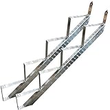 4 Stufen Treppenrahmen Stahl-Treppenwange Treppenholm Geschosshöhe 72cm Verzinkt/Ideal für den Einsatz im Innen und Außenbereich
