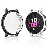 CAVN Hülle Kompatibel mit Huawei Watch GT 2 42mm Schutzhülle Schutzfolie [2-Stück], (Passt Nicht GT /GT2 46mm) Flexibles TPU Vollschutz Displayschutzfolie Kratzfest Displayschutz Schutz Hülle Gehäuse