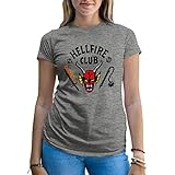 The Hellfire Club Damen Grau T-Shirt Size XL