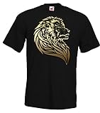 Herren T-Shirt Shirt Galatasaray Istanbul, Löwe Aslan, Schwarz, XXL