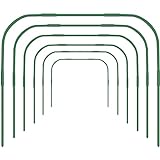 6 x Pflanztunnel, 86 x 110 cm Gartenreifen für Reihenabdeckung, Rostfreier Stahl Tunnelbögen mit Kunststoffbeschichtung, Gewächshaus-Reifen für Pflanzenabdeckung, Durchmesser 11 mm