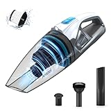 Anktel Handstaubsauger 9000Pa mit LED Beleuchtung Handstaubsauger Akku Kabellos Nass&Trocken Handsauger mit Waschbar HEPA-Filter Beutellos per Auto, Haus -PowerClean 2400