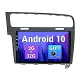 SXAUTO Android 10 Autoradio Passt für Golf 7 (2013-2018) - Rückfahrkamera Canbus KOSTENLOS - [2G+32G] - 2 Din - 10.1 Zoll 2.5D -Unterstützen DAB Lenkradsteuerung 4G WiFi Bluetooth Carplay Android Auto