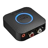 1Mii Mini Bluetooth 5.0 Empfänger, Bluetooth-Audioadapter für Musikstreaming-Soundsystem, HiFi Bluetooth Receiver für Stereoanlage mit aptX 3D-Surround,Geringer Latenz,12 Stunden Spielzeit