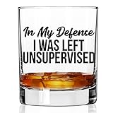 Patriot's Cave, Whiskyglas mit Aufschrift 'In My Defense I was Left Unsupervised', 325 ml, hergestellt in den USA