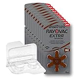 60x Rayovac Extra Advanced Gr. 312 + Aufbewahrungsbox für 2 Hörgerätebatterien