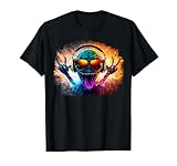 Alien DJ mit Kopfhörer & Sonnenbrille | Party T-S