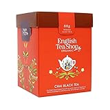 English Tea Shop - Teegeschenk Set 'Black Tea Chai', BIO, mit Holz-Teelöffel in origineller Origami Geschenkbox, 80g loser Tee