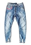 Wiya Damen Stretch Jeans Hose Reißverschluss Freizeithose DY567 (S)