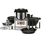 Ufesa TotalChef RK7 Küchenmaschine mit WLAN, Multifunktions Küchenroboter mit Kochfunktion, Kochroboter 30 Funktionen, 4.5L, 7-Zoll-Touchscreen, Interaktives Rezeptbuch, Amazon-Exklusiv,Silber / W
