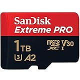 SanDisk Extreme PRO microSDXC UHS-I Speicherkarte 1 TB + Adapter & Rescue Pro Deluxe (Für Smartphones, Actionkameras oder Drohnen, 4K UHD, A2, C10, V30, U3, 170 MB/s Übertragung)