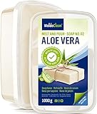 Glycerinseife transparent mit Aloe Vera zum Selber machen - 1kg für Kinder & Erwachsene Verpackung Mikrowelle geeignet
