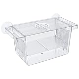 Uniclife Aquarienfisch-Zuchtbox, Acryl-Brutkasten, Brutkasten mit Saugnäpfen, kleine Isolationsbox für Baby-Kleinfische, Garnelen und Kampffische