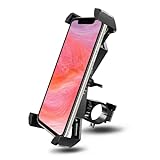 Amoner Fahrrad-Handyhalterung, Anti-Shake und stabile Cradle-Klemme mit 360° Rotation Fahrrad-Handyhalterung/Fahrradzubehör/Fahrrad-Handyhalterung für iPhone Android GPS andere Geräte bis 6,5 Zoll