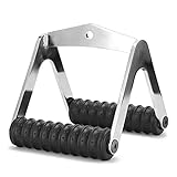 Mibee Gym Fitness T-Bar für Riemenscheibe Kabelmaschine Rückenmuskel Workout Reihe V-förmige Stange Griff Rudergerät Handgriffe