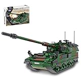 ZCXX Technik Panzer Bausteine, 1345 Teile WW2 Militär Panzerträger Bauset Modellbausatz Klemmbausteine Kompatibel mit Lego Technic