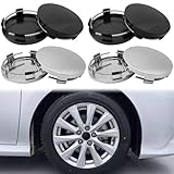 SXIAOX 4 Stück Radnabenkappen für Opel OPC Astra J H G K Insignia Corsa D B E Mokka Vectra 60MM, Radnabenabdeckung Aus Hochwertigem Abs,Felgendeckel Felgenkappen Nabenkappen ABS Wheel Caps,Black