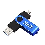 USB 3.0 Flash Drive 256GB, Portable Thumb Drives USB 3.0 Memory Stick, Ultra Large Storage USB 3.0 Drive, High-Speed Jump Drive, 256GB Swivel Design Zip Drive für PC/Laptop