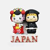 3D-Geisha und Ninja, Japan, Kühlschrankmagnet, Reise-Souvenir, Geschenk, Kunstharz, Bastel-Kollektion
