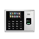 Stechuhr, S30 Biometrisches Fingerabdruck-Zeiterfassungs-Linux-System TCP/IP-Zeiterfassungssystem for Mitarbeiteranwesenheit,Erweiterte Zeiterfassung(White,ENGLISH_PLUG)