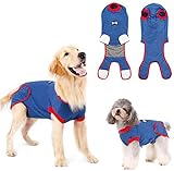 Doglemi Recovery Suit Hunde, Wundschutzanzüge Für Hunde nach der Operation, Dog Recovery Suit Bauch Wunden Bandagen Perfect E-Collar Cone Alternative, Anti-Licking Pet Surgical Recovery Anzug
