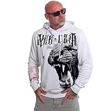 Yakuza Herren Wildcat Kapuzenpullover, Weiß, 4XL