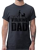 Shirtracer The Walking Dad Herren T-Shirt Geschenke Männer Männer Geschenke für Paare lustig Shirt Weihnachten (L, Dunkelgrau)