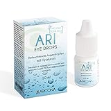 ARI EYE DROPS Augentropfen - 10ml Hyaluron Augentropfen gegen trockene Augen - feuchtigkeitsspendend und beruhigend