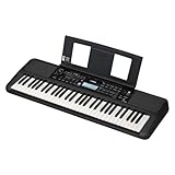 Yamaha PSR-E383 Tragbares Keyboard für Anfänger – 650 Instrumentenklänge und anschlagdynamische Tasten mit 48-stimmiger Polyphonie – Inkl. 2 Online-Keyboard-Lessons an der Yamaha Music S