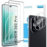 GEEMEE für Panzerglas für Honor 300 Pro, 2 Stück Schutzfolie mit 2 Stück KameraSchutz, 9H Härte HD-Klare Anti-Kratzer Schutzglas Vollständige Abdeckung Display