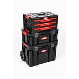 XL Werkzeugtrolley, Werkstattkoffer Set, Werkstattwagen Set aus'Q-Brick' Serie mit viel Zubehör! B x T x H in cm: 53 x 38 x 98 cm ! Der mobile Alleskönner - Privat & Gewerbe (SET 7)