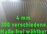 Stegplatten Ersatzplatten für Gewächshaus 4 mm klar farblos UV-geschützt… (L x B = 1400 x 700 mm)