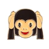 Null Karat Anstecker Anstecknadel Brosche Pin AFFE Emoji AFFE Monkey