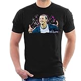 VINTRO Zlatan Ibrahimovic Pointing Up Herren T-Shirt Original Portrait by Sidney Maurer professionell bedruckt Gr. S, Schwarz