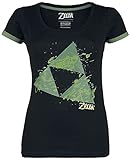 The Legend of Zelda Triforce - Splatter Frauen T-Shirt schwarz/grün XL