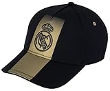 Real Madrid Real Cap – Offizielle Kollektion, verstellbare Größe, Schwarz, Einheitsgröße, Schwarz , Einheitsgröße