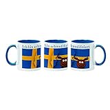 Druckerino Tasse - Schwedifiziert - Spaßtasse - Teetasse - Schwedenflagge - Schweden - Skandinavien - Elch
