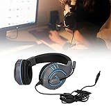 CCYLEZ E9 Gaming-Headset, USB-Subwoofer Kabelgebundener Gaming-Kopfhörer Einstellbare Lautstärke/Stummschaltung/Geschlossenes Mikrofon, Binaurale Büro-Kopfhörer für PS4 PC-Notebook
