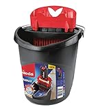 Vileda ULTRAMAX Eimer mit PowerPresse, schwarz und rot, für Vileda ULTRAMAX Bodenw