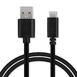 subtel® USB Kabel 1m kompatibel mit Xiaomi Mi Computer Monitor Light Bar Ladekabel USB C auf USB A 2.0 Datenkabel 3A schwarz PVC