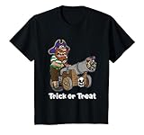 Kinder Trick Or Treat - Pirat mit Süßigkeiten Kanone Halloween T-Shirt