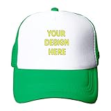 Individuelle Trucker-Kappe für Männer und Frauen, fügen Sie Ihren Text hinzu, verstellbare Baseballkappe, universelle Snapback-Mütze, Trucker-Mütze, grün, One size