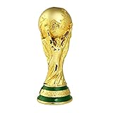 World Football Trophy Replica,2022 World Cup Replica Trophy,Resin Crafts Collection Geeignet Für Souvenir, Fans, Sammlung, Heimdekoration, Geschenk (Color : Gold, Size : 44cm)