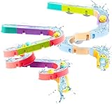 Playtastic Kinder Spielzeug Mädchen: 50-teiliges Badewannen-Kugelbahn-Spielset, für Kinder ab 3 Jahren (Wasserspielzeug Badewanne, Kleinkindspielzeuge, Spiele)
