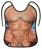 Tini - Shirts Grosses Lätzchen für Erwachsene - Nackter Männerkörper Sixpack Motiv-Latz : Frauenschwarm - cooler Sprüche/Motiv Latz für Senioren mit Humor Gr: OneSize