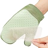 Jugesna Fellpflege-Handschuh-Bürste – verstellbare Handgelenkschlaufe für Hundepflege, Katzen-Waschhandschuhe für langes und kurzes Haar, Hunde, Katzen und Pferde