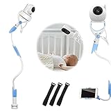 Geetamoor Baby Kamera Halterung Universal Baby Monitorhalter Verstellbarer Kameraständer Kompatibel mit den Meisten Babyphone und Handys für Kinderbett Gitterbett Geländer