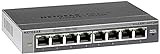 Netgear GS108E Managed Switch 8 Port Gigabit Ethernet LAN Switch Plus (Netzwerk Switch Managed, VLAN, IGMP Snooping, QoS, lüfterlos, robustes Metallgehäuse, ProSAFE Lifetime-Garantie)