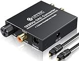 DAC Wandler 192 kHz Lautstärke Einstellbarer Digital Analog Audio Wandler mit optischem Kabel Audio Adapter SPDIF Toslink Koaxial zu L/R RCA 3,5 mm Stereo für DVD HD Player
