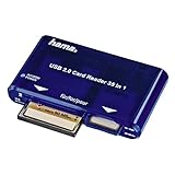 Hama Kartenleser USB 2.0 - 35-in-1 (Kartenlesegerät, Card Reader SD/SDHC/SDXC, CF, microSD/SDHC/SDXC, USB 2.0) blau